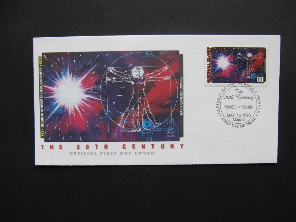 MARSHALL ISLANDS, cover FDC 1998, "big bang" theory, astronomy - Image 1 of 1