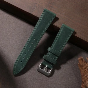 Correa de reloj de cuero de vaca para negocios ocio unisex correa de reloj de repuesto - Imagen 1 de 17