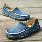Mens Flat Casual Canvas Moccasins Driving Boat Shoes Slip On Denim Loafers Pumps