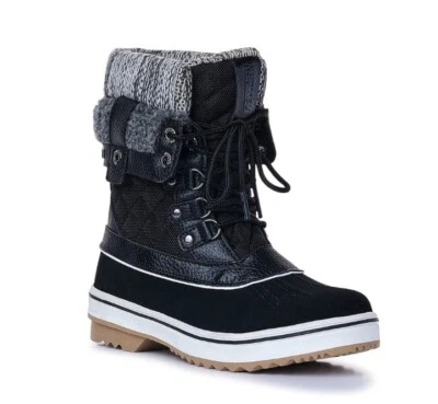 Khombu Mujeres Negro Rubí Cordones Impermeable Invierno Botas de Nieve Talla 6M Nuevas Negras Foto 1 de 4
