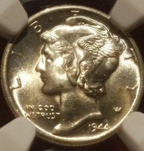 1944-D Mercury Silver Dime 10c NGC MS65  - Picture 1 of 7
