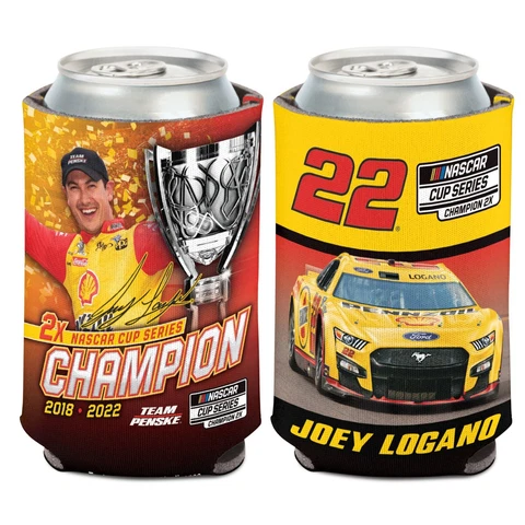 Joey Logano 2022 NASCAR Cup Champion Can Hugger 12oz Cooler Cover