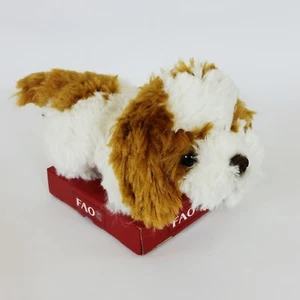 Fao Shwarz Shih Tzu Puppy Dog Plush White & Brown 5" Stuffed Toy Toys R Us - Picture 1 of 6