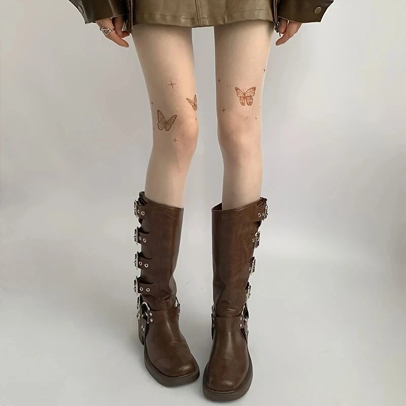 Women Elegant Ultra -Thin Sheer Tights with Chic Butterfly, Sexy Pantyhose - Image 1 of 4