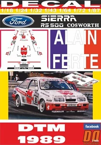 DECAL FORD SIERRA RS 500 COSWORTH ALAIN FERTE DTM 1989 (08) - Picture 1 of 1