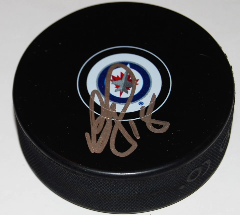 Disco de hockey de recuerdo autografiado firmado por Bryan Little (WINNIPEG JETS) con certificado de autenticidad Foto 1 de 1