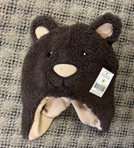 TODDLER BOY BEAR HAT AND MITTEN SET NEW WITH TAGS - Picture 1 of 4