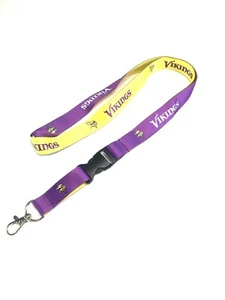 Minnesota Vikings abnehmbares Team Logo Qualität Schlüsselband Schlüsselanhänger NFL 2-farbig - Bild 1 von 5