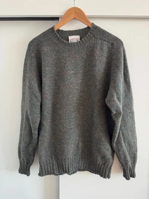 Jamieson’s of Shetland Crewneck Sweater in Lovat Heather Marl, size Large - Image 1 of 4