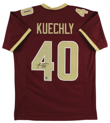 Boston College Luke Kuechly Authentic Signed Maroon Pro Style Jersey BAS Witness - Image 1 of 3