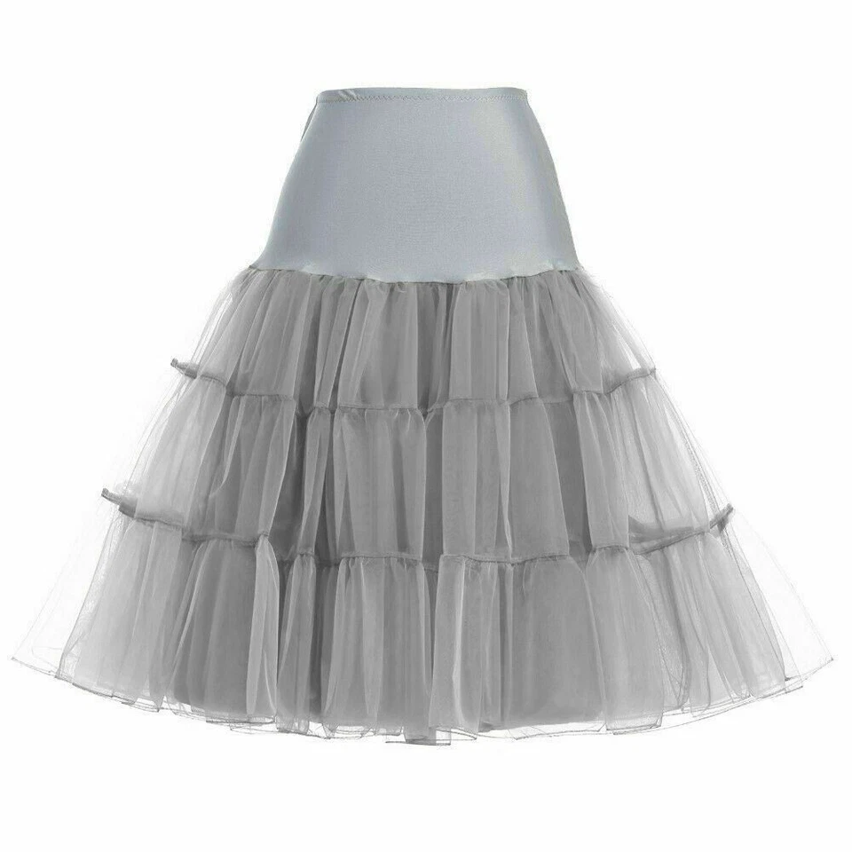 Vintage Crinoline Petticoat Long Underskirt Petticoat Skirt S-XL for Girls Ball - Image 1 of 1