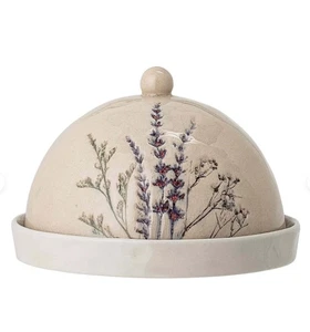 Bea Floral Round Butter Dish, 15cm New - Picture 1 of 3