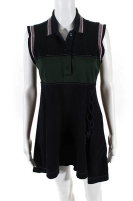 Carven Womens Lace Up Mini Polo Shirt Dress Size 40 11228090 - Image 1 of 4