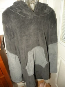 NEW PUFFY FLEECE SHADES OF GRAY PULLOVER HOODED PUFFY FLEECE POUCH POCKET 1XL - Picture 1 of 3