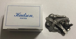 1989 Hudson Pewter Astrological Signs Gemini Pewter Statue #5057 w/Box - Picture 1 of 4