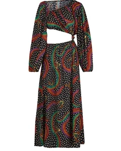Farm Rio Rainbow Oxen Midi Dress UK (XS) - Picture 1 of 1