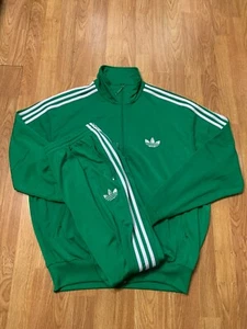 Adidas Firebird Jacket Pants Mens XL Green Tracksuit Soccer Futbol Trefoil - Picture 1 of 14