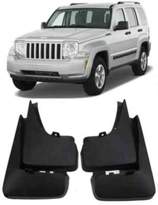 Genuine Front & Rear Molded Splash Guards Mud Flaps For 2008-2013 Jeep Liberty - Picture 1 of 7