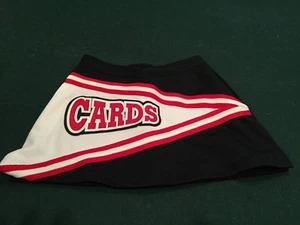 CARDS Black, White, Red Cheerleader UNIFORM SKIRT GIRLS Cardinals 23" - Picture 1 of 2