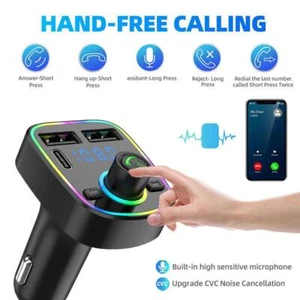 Handsfree Bluetooth FM Transmitter Car Kit Radio MP3 Charger Adapter Lot K1 - Picture 1 of 11