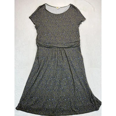 Vestido Jersey Boden Amelie Leopardo Verde Oliva Estampado Floral Informal Cómodo EE. UU. 14R Foto 1 de 4