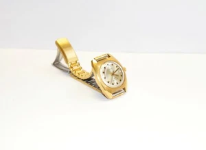 VINTAGE OLD USSR WATCH GOLD PLATED AU 10 LADIES CARDINAL - Picture 1 of 9