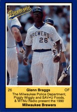 1990 Brewers Police #4 Glenn Braggs    