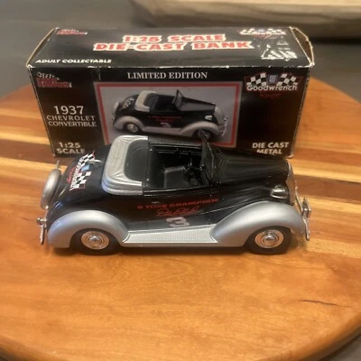 Dale Earnhardt Racing Champions 1937 Chevrolet Convertible  Bank 1:25 Die Cast - Image 1 of 4