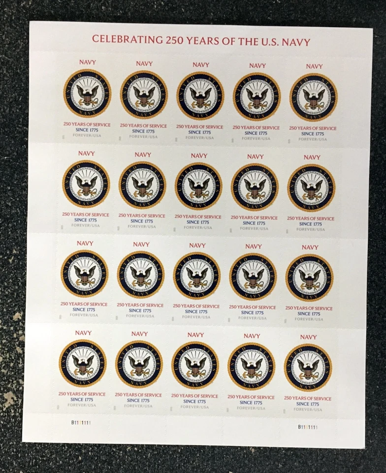 2025USA #6004 Forever Navy - Sheet of 20 mint - Image 1 of 1