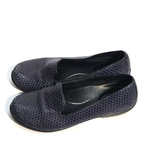 Dansko Slip On Polka Dot Loafers Blue Sz 37 USA 7 - Picture 1 of 10