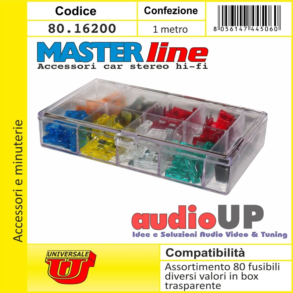 SET FUSIBILI A LAMA ASSORTIMENTO 80 PEZZI DIVERSO AMPERAGGIO DA 5 A 30 AMPERE - Immagine 1 di 2