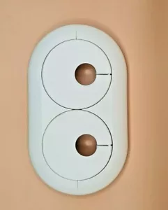 Doppelrosette Alpex L variabel für 35-58mm Heizungsrohrabstand (Hahnblock) - Bild 1 von 1