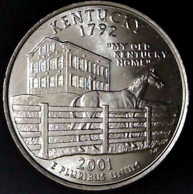 2001-D 25C State Quarter Kentucky BU CLAD (Ichoose) ul - Image 1 of 2