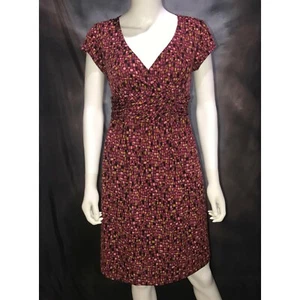 Motherhood Maternity Dress Maroon Cobblestone Pattern Size S - Picture 1 of 5