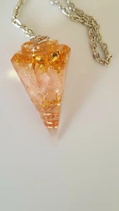 Pendolino orgone orgonite di quarzo rosa - Foto 1 di 5