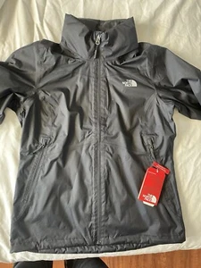 North Face WOMEN RESOLVE PLUS JACKET Black RAIN Jacket SZ M NWOT - Picture 1 of 7