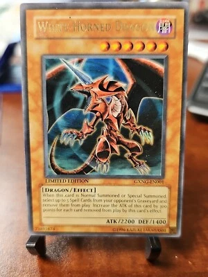 YuGiOh TCG White-Horned Dragon GXNG-EN001 LP Limited Edition Ultra Rare - Image 1 of 4