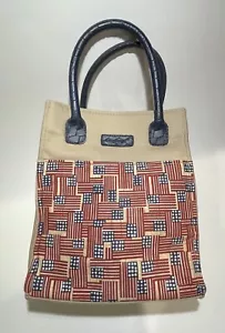 Bolso de Mano Longaberger Cesta Homestead Pequeño Banderas Americanas Bolso de Mano Llevar - Imagen 1 de 7