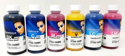 Inktec Dye Sublimation Ink 100ml x6 Sublinova Smart  6 Colour for Epson Printers - Image 1 of 4