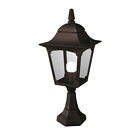 Outdoor IP44 1 Bulb Wall Ground Pedestal Lamp Light Black LED E27 100W d00307