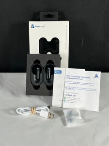 TimeKettle M3 Black Two-Way Voice Active Noise Cancellation Translator Earbuds - Picture 1 of 12