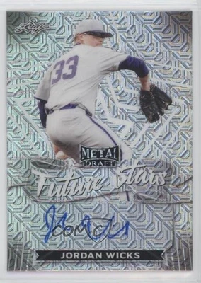 2021 Leaf Metal Draft Future Stars Silver Mojo Jordan Wicks #FS-JW2 Auto - Image 1 of 2