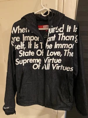 Parka Denim Supremex JUNYA WATANABE COMME des GARONS MAN GORE-TEX 'Negro Blanco' Foto 1 de 3