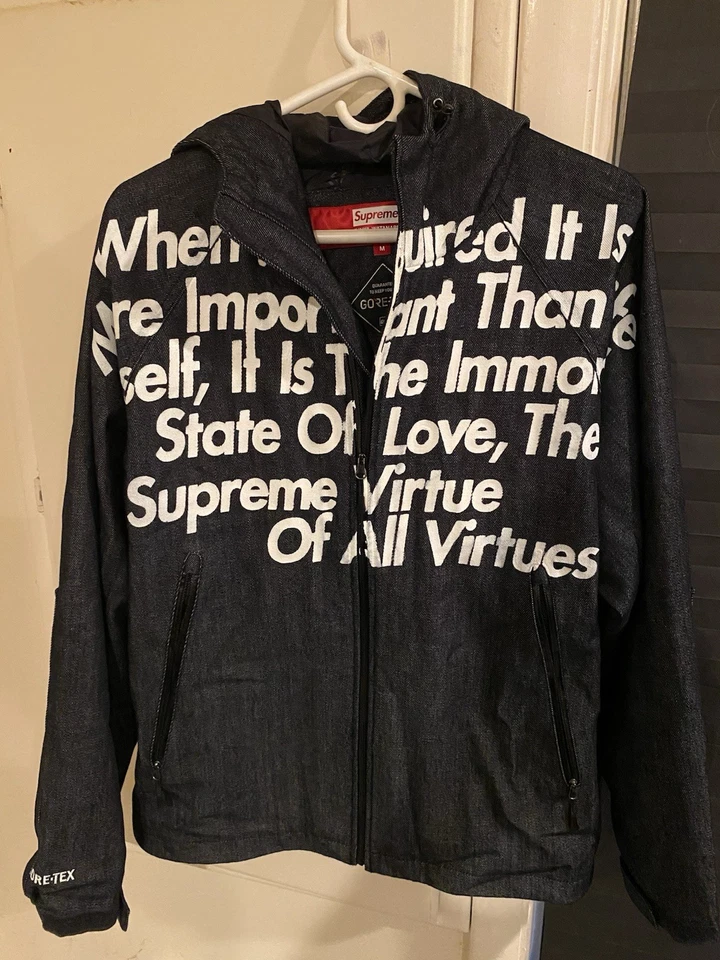 Parka Denim Supremex JUNYA WATANABE COMME des GARONS MAN GORE-TEX 'Negro Blanco' Foto 1 de 3