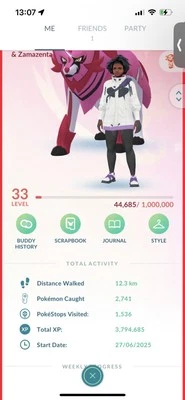 Pokemon Go (Stage 33 )Shiny Legendary Zamazenta ( background) ( 15 legends ) - Image 1 of 4