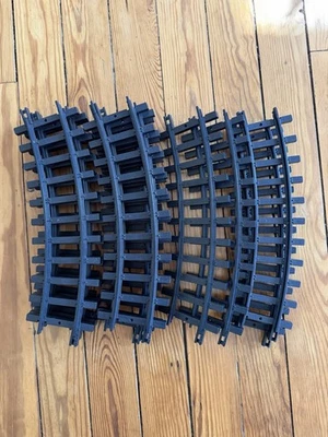 New Bright Train Tracks G Scale Lot of 12 Curved Vintage 1986 Plastic - Image 1 of 4