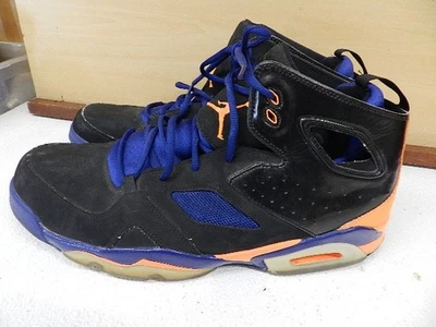 Air Jordan Flight Club Zapatos Para Hombres 14 Negro Knicks Azul Tenis 555475-046 NBA Foto 1 de 4