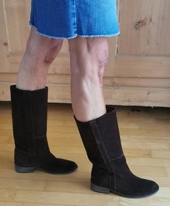 Stiefel aus Wildleder Gr. 38 / Braun Damen Schuhe / Marke Bata - Bild 1 von 3