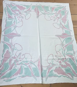 Vintage Pink & Turquoise Seashell & More Tablecloth! Think Ocean, Carribean! - Picture 1 of 14