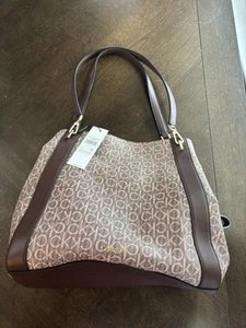 Bolso de hombro grande de triple compartimento triple compartimento Calvin Klein Reyna novedad - Imagen 1 de 8